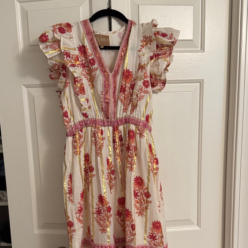 Clara the Label Women's Maxi Dress with Red Floral Design